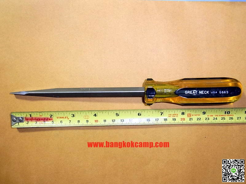 ไขควง อเมริกา GREAT NECK ขนาด6นิ้ว ก้านเหลียม Made in USA. ใหม่เก่าเก็บ