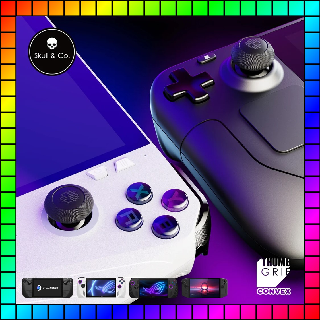 Skull & Co. Thumb Grip Set ROG Ally AllyX Steam Deck(แพ็ค 2-3 คู่)