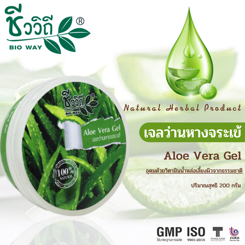 ชีววิถี เจลว่านหางจระเข้ (ตลับ 200 กรัม ) "ลดความหมองคล้ำ" 200g.