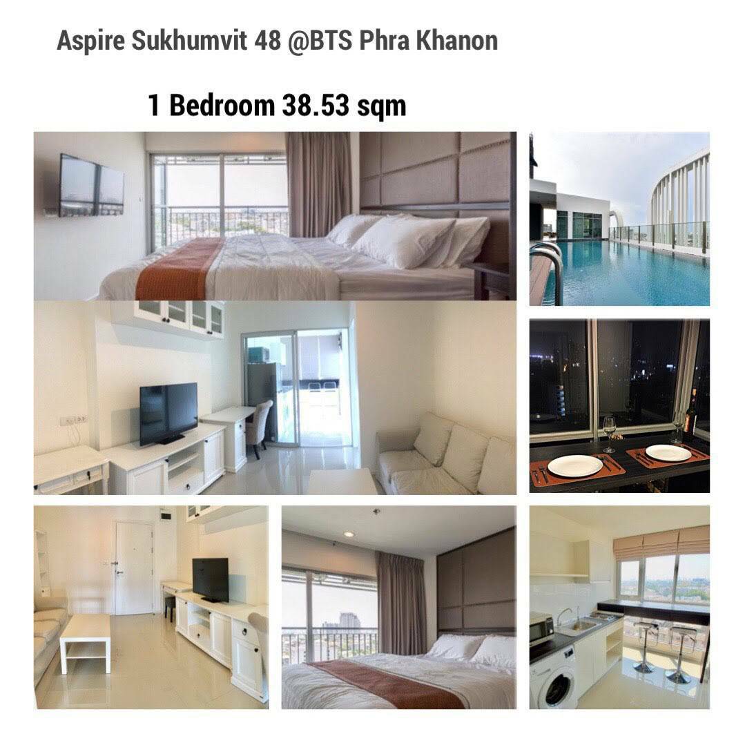 ขาย / ให้เช่าคอนโด แอสปาย สุขุมวิท 48 Aspire Sukhumvit 48 แบบ 1 ห้องนอน 1 ห้องน้ำ เ