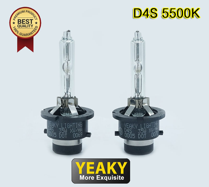 หลอดไฟ xenon ขั้วD4S ยี่ห้อ Yeaky ค่าเค 5500k สินค้าเกรด A ใส่แทนหลอดเดิมของรถได้ จำนวน 1 คู่ รับประกัน 12 เดือน