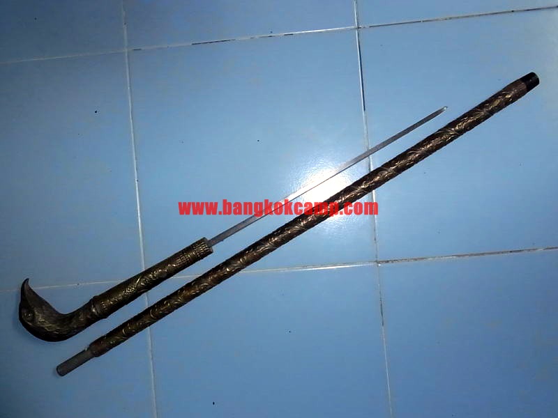 ไม้เท้าทองเหลือง หัวนกอินทรีย์ ซ่อนมีด