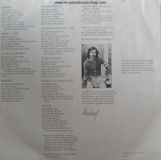 Michael Franks - Tiger in The Rain