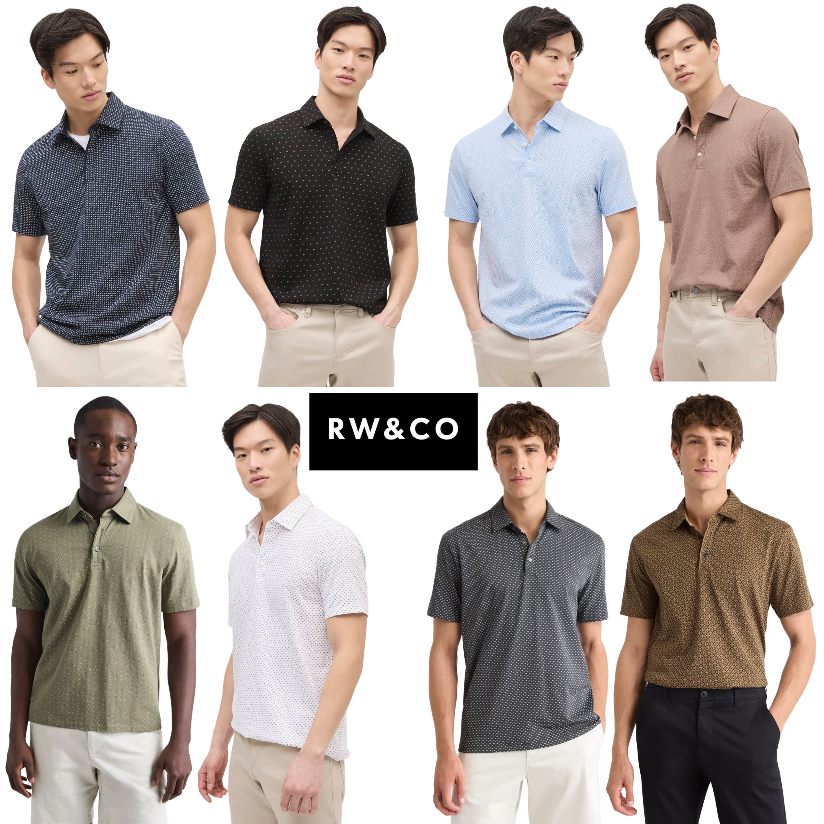 Rw&Co Patterned City Premium Cotton Polo