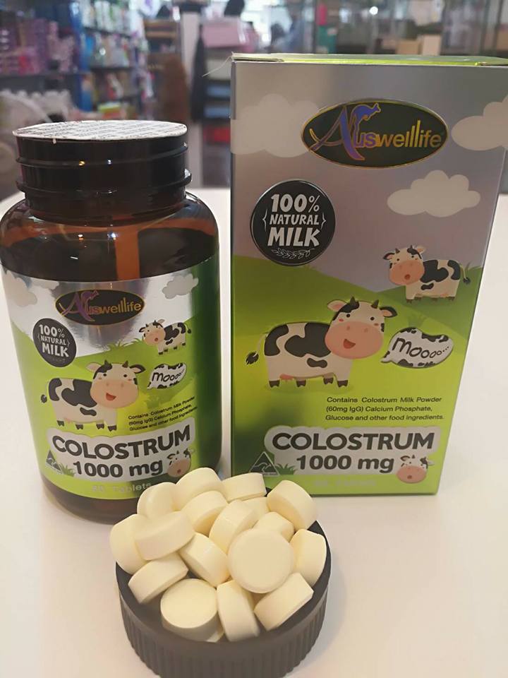 Auswelllife Colostrum 1000 mg ออสเวลไลฟ์ โคลอสตรุ้ม ชนิดเม็ด