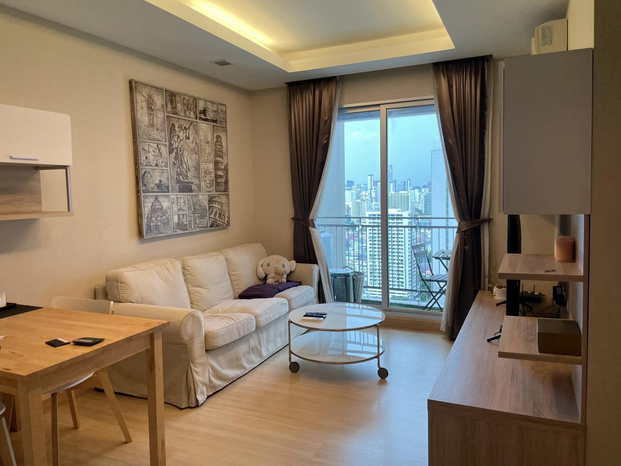 คอนโด ทรูทองหล่อ Thru thonglor ปล่อยเช่า 16,000 บาทต่อเดือน 1 ห้องนอน ขนาด 36.5 ตรม.เฟอร์นิเจอร์ เครื่องใช้ไฟฟ้าครบพร้อมอยู่