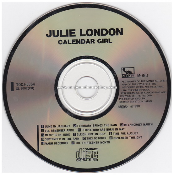 Julie London - Calender Girl