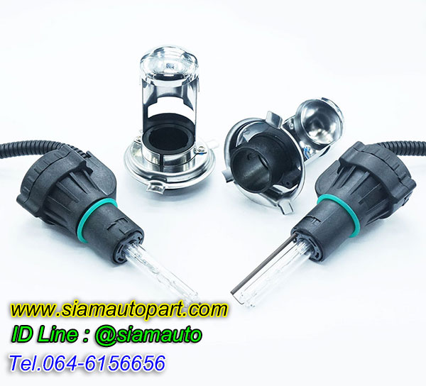 หลอดไฟ xenon H4Slide 6000k แสงสีขาว จำนวน 1 คู่ ส่งฟรี รับประกัน 6 เดือน