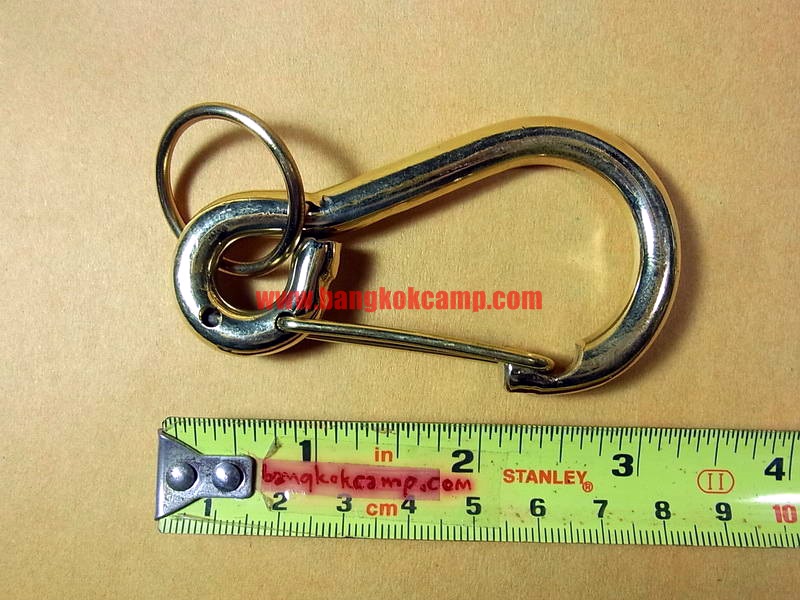 พวงกุญแจ คาราบิเนอร์ Carabiners สแน็ปลิงค์ Snaplink ตะขอเกี่ยว - สแตนเลส (แบบบอลลูน) 3นิ้ว (2อัน)