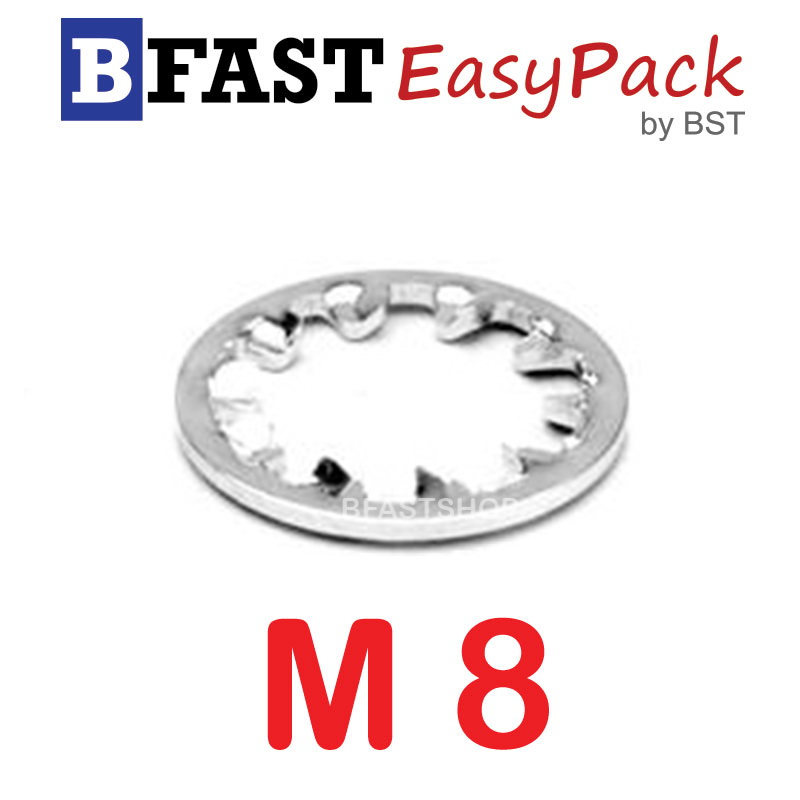 แหวนจักรในสแตนเลส SUS M8 (15 ตัว/ถุง)