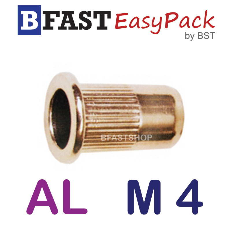 รีเวทนัท หัวแบนคอลาย AL M4 (4 ตัว/ถุง)