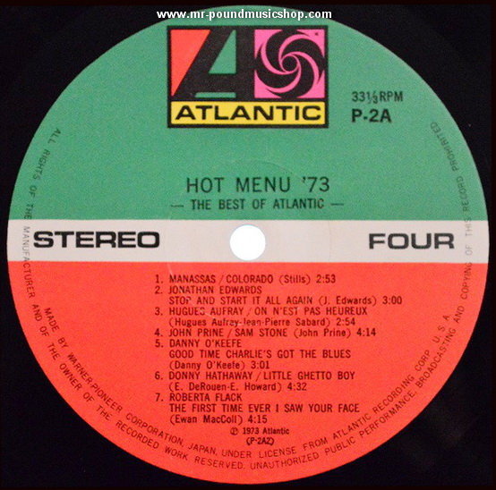 Various Artists - Hot Menu '73 - The Best of Warner / Reprise / Atlantic -