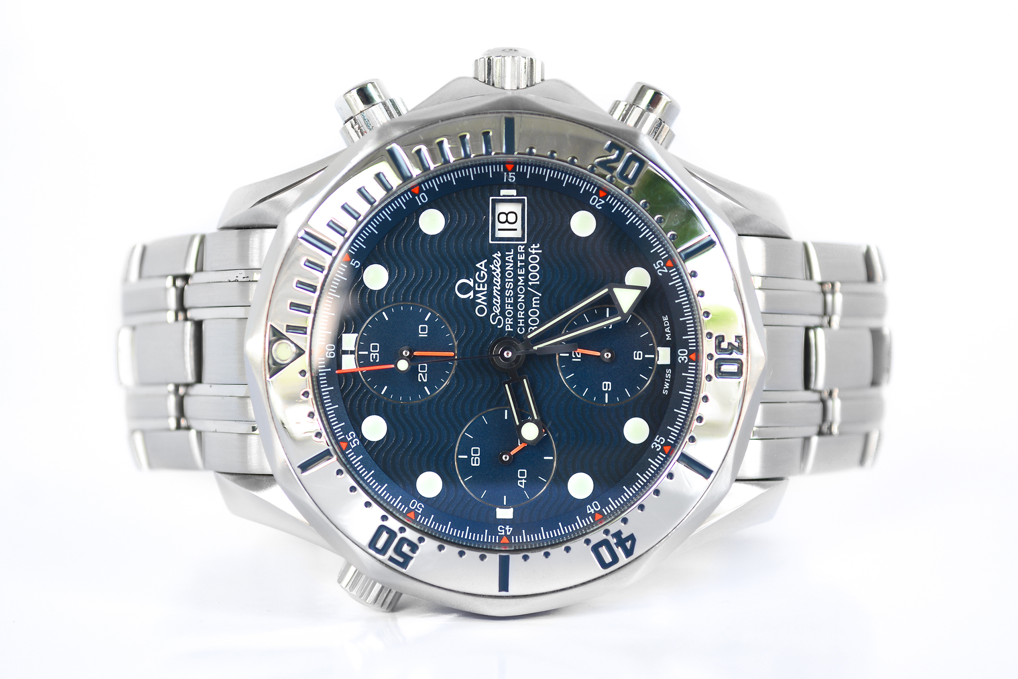 Omega Seamaster Chronometer Chronograph King Size หน้าน้ำเงินเข้ม ขอบเหล็ก (Sold)