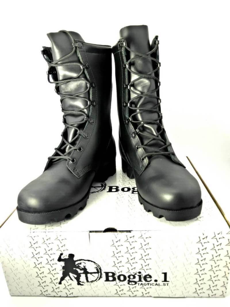รองเท้าคอมแบทหุ้มข้อยาว (Combat) หนังแท้ ยี่ห้อ Bogie.1 TACTICAL BOOT สีดำ หนังแท้ ใส่สบาย