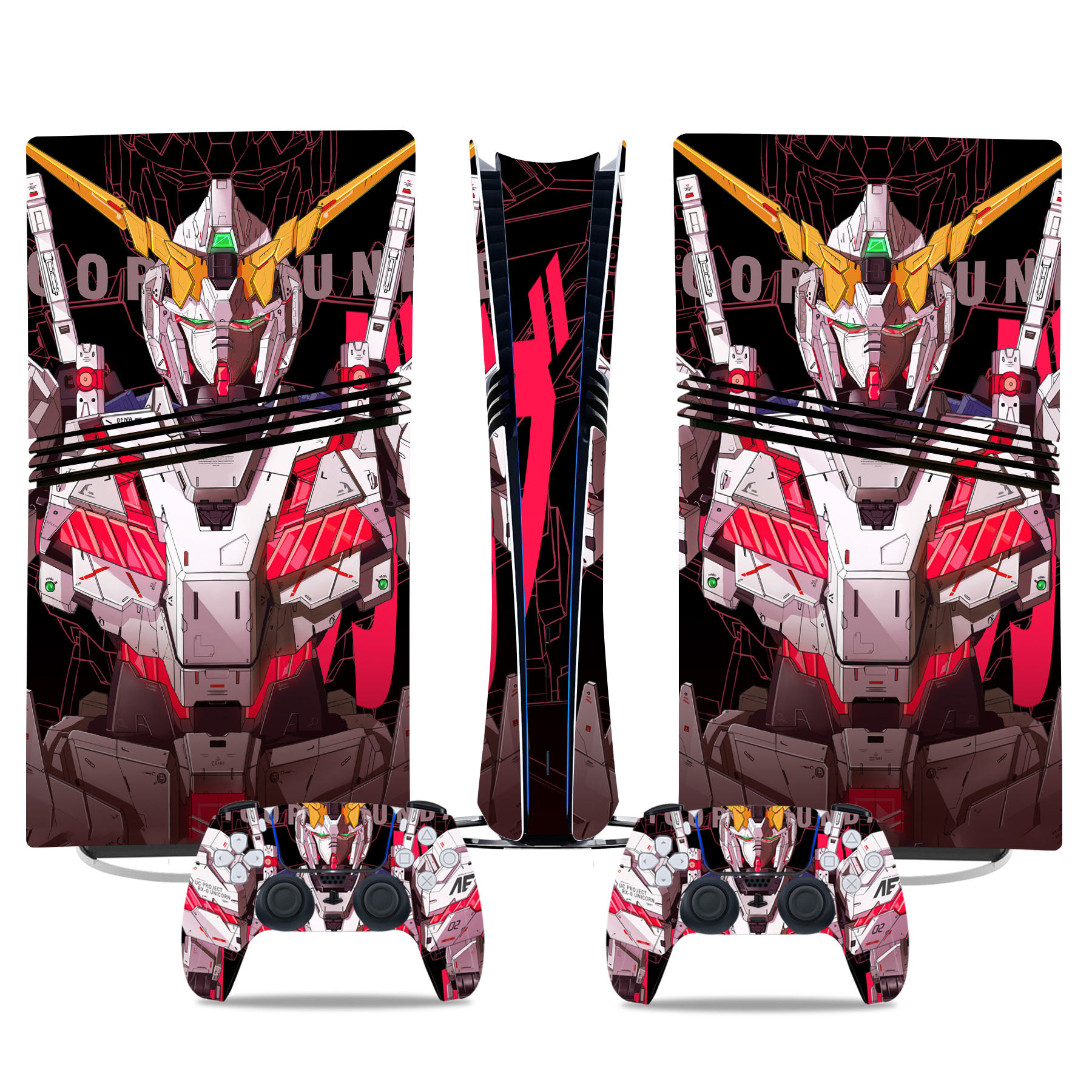 PS5 Pro (2024) รุ่นดาวน์โหลด สติกเกอร์ติดเครือง+จอย ไวนิลไม่ทิ้งคราบกาว