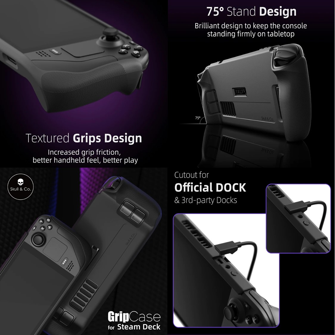 Skull & Co. GripCase & Case สำหรับ Steam Deck LCD & OLED