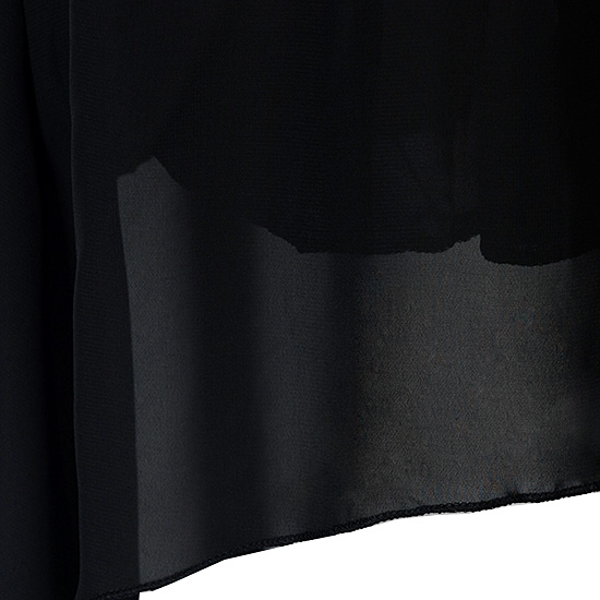 maxi dress ชุดเดรสยาว ชุดเดรสงานแต่งงาน เกาะอก ผ้าชีฟอง สีดำ สามารถใส่ออกงานได้ Asia Street Fashion