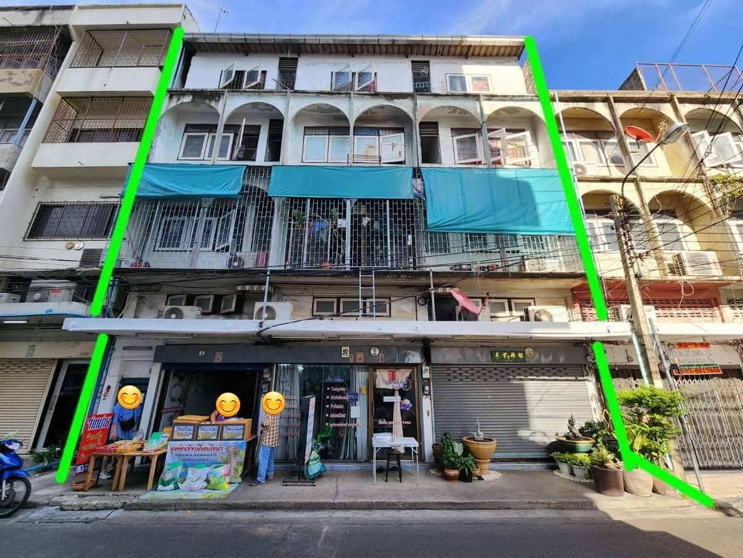 ขายตึกแถว 3 คูหา 5 ชั้น ซอยประชาสงเคราะห์ 33 (ใกล้ตลาดห้วยขวาง) รวม 46 ตร.ว 3 คูหา 5 ชั้น