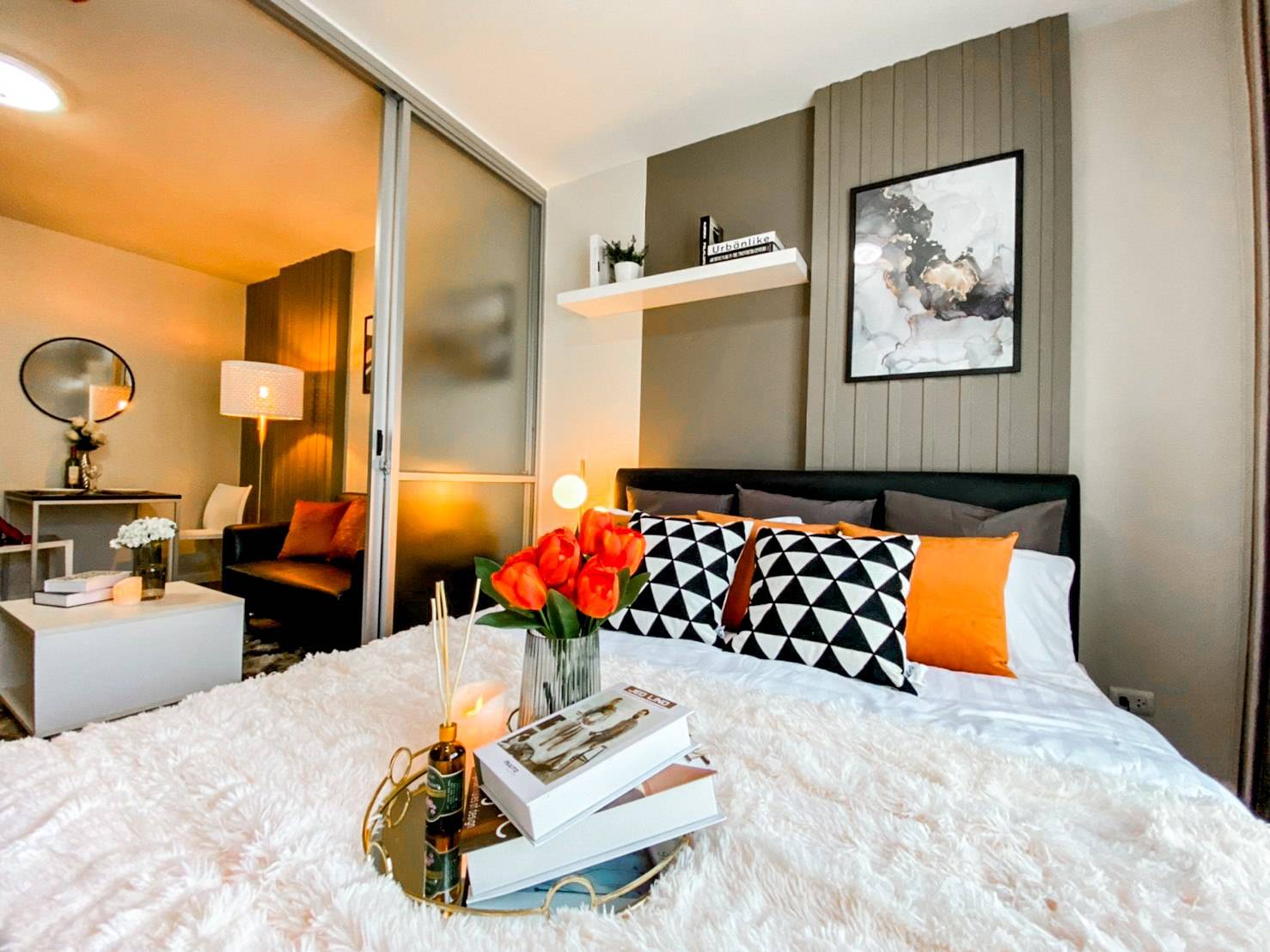 ให้เช่าคอนโด ดีคอนโด แคมปัส รีสอร์ท บางนา ( D Condo Campus Resort Bangna ) ตึก D ชั้น 7 ห้อง ขนาด 30 ตรม.