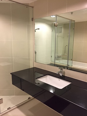 คอนโดBelle Grand Rama 9 ให้เช่า 45,000 / เดือน คอนโด 2 Beds 2 Bathrooms ตึกA พื้นที่ 97 SQM ชั้น17 วิว สระ