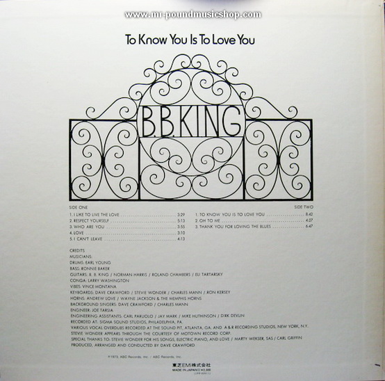 B.B. King - To Know You Is To Love You