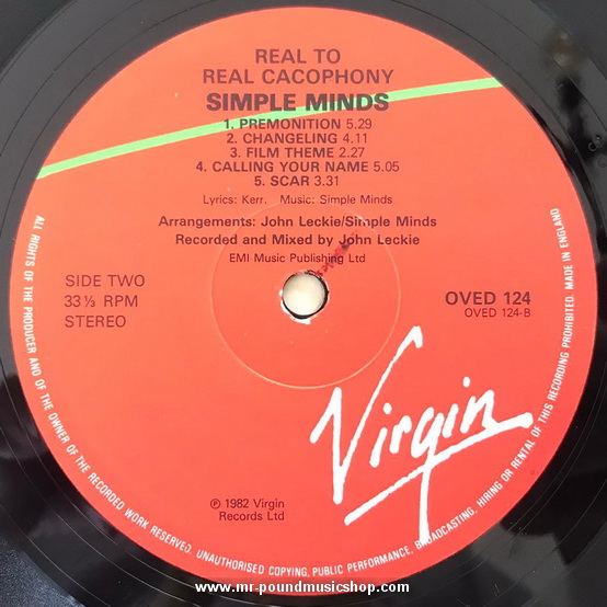 Simple Minds - Real To Real Cacophony