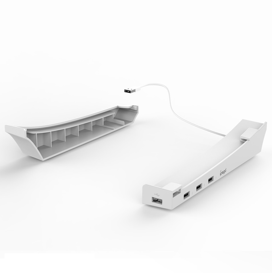 Ipega PS5 รุ่นแรก ฐานวางเครื่องแนวนอน + 4 พอร์ท usb ใช้ได้ทั้งรุ่นใส่แผ่น&ดิจิตัล