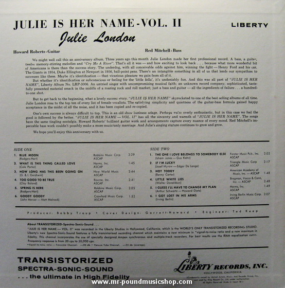 Julie London - Julie is Her Name Volume II