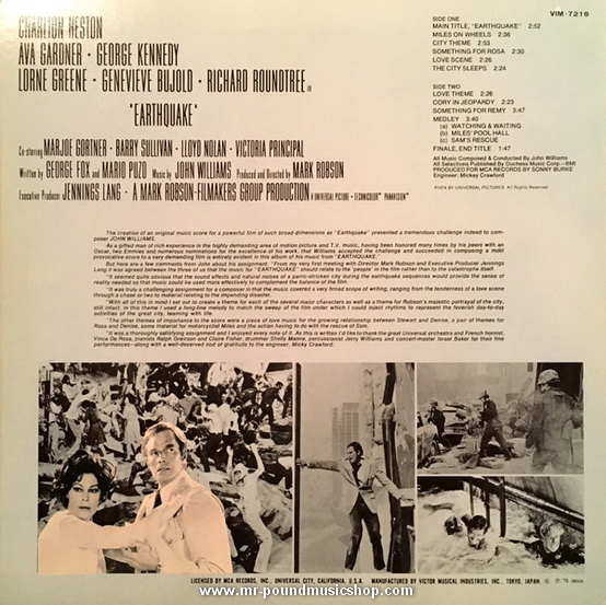 John Williams - Earthquake (Music From The Original Motion Picture Soundtrack)