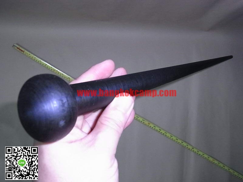 ไม้หายาก... ไม้ตะพด(ไม้งิ้วดำ) หัวทรงลูกจันทร์ ยาว92.5ซม.