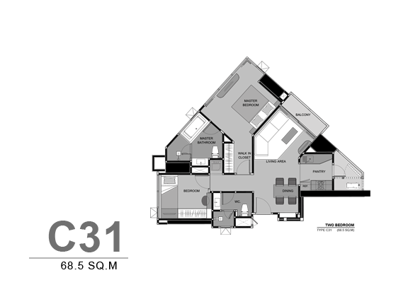 รหัสทรัพย์ 85414 ให้เช่าคอนโด ริทึ่ม สุขุมวิท 44/1 – RHYTHM SUKHUMVIT 44/1 ขนาด 2 ห้องนอน