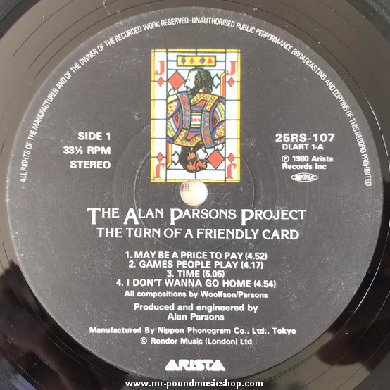 The Alan Parsons Project - The Turn Of A Friendly Card
