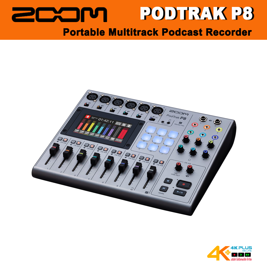 Zoom PodTrak P8 Portable Multitrack Podcast Recorder