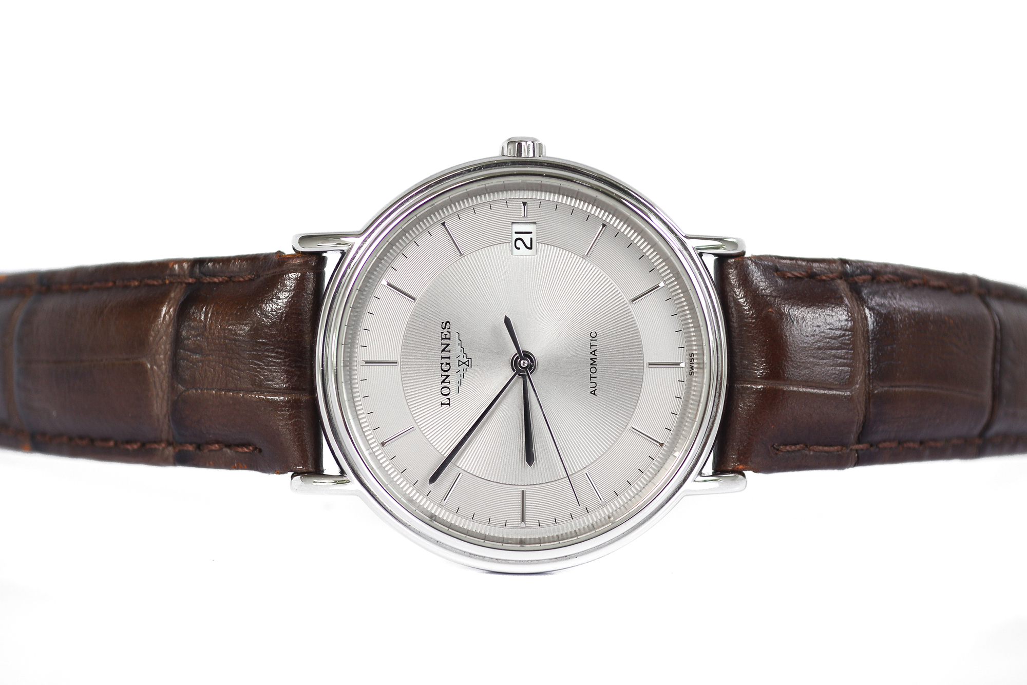 Longines Automatic Les Grandes Classiques หน้าขาว สายหนัง (Sold)