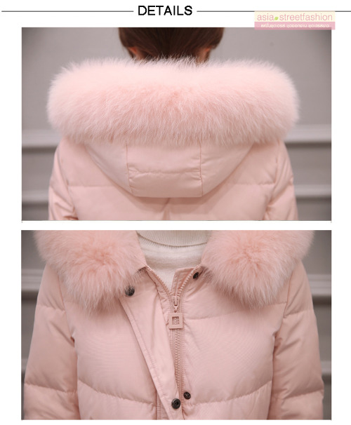 เสื้อกันหนาวฮู้ดดี้ ทรงยาว แต่งเฟอร์ฟู งานเกรดดีเหมือนแบบ อุ่นมาก หิมะก็เอาอยู่ (ถอดขนถอดฮู้ดได้)