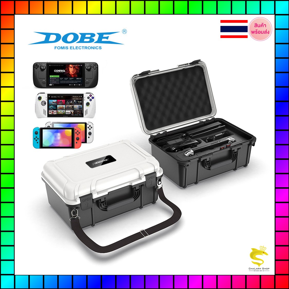 DOBE HardCase for Nintendo Switch & ROG ALLY X & Steam Deck กันน้ำ IP67 รุ่น TY-3826