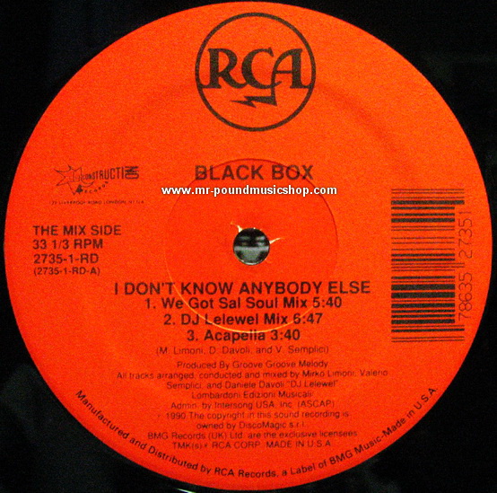 Black Box - I Don't Know Anybody Else