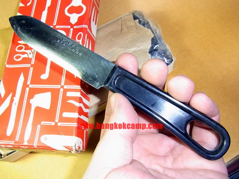 มีดญี่ปุ่น KIFFE ปี1960 สมัยสงครามเวียดนาม ใหม่เก่าเก็บ ไม่ผ่านการใช้ (Mess Stainless knife Japan Kiffe stamped Vintage on Vietnam or Korean war.)