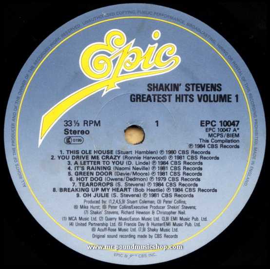 Shakin' Stevens - Greatest Hits Vol.1
