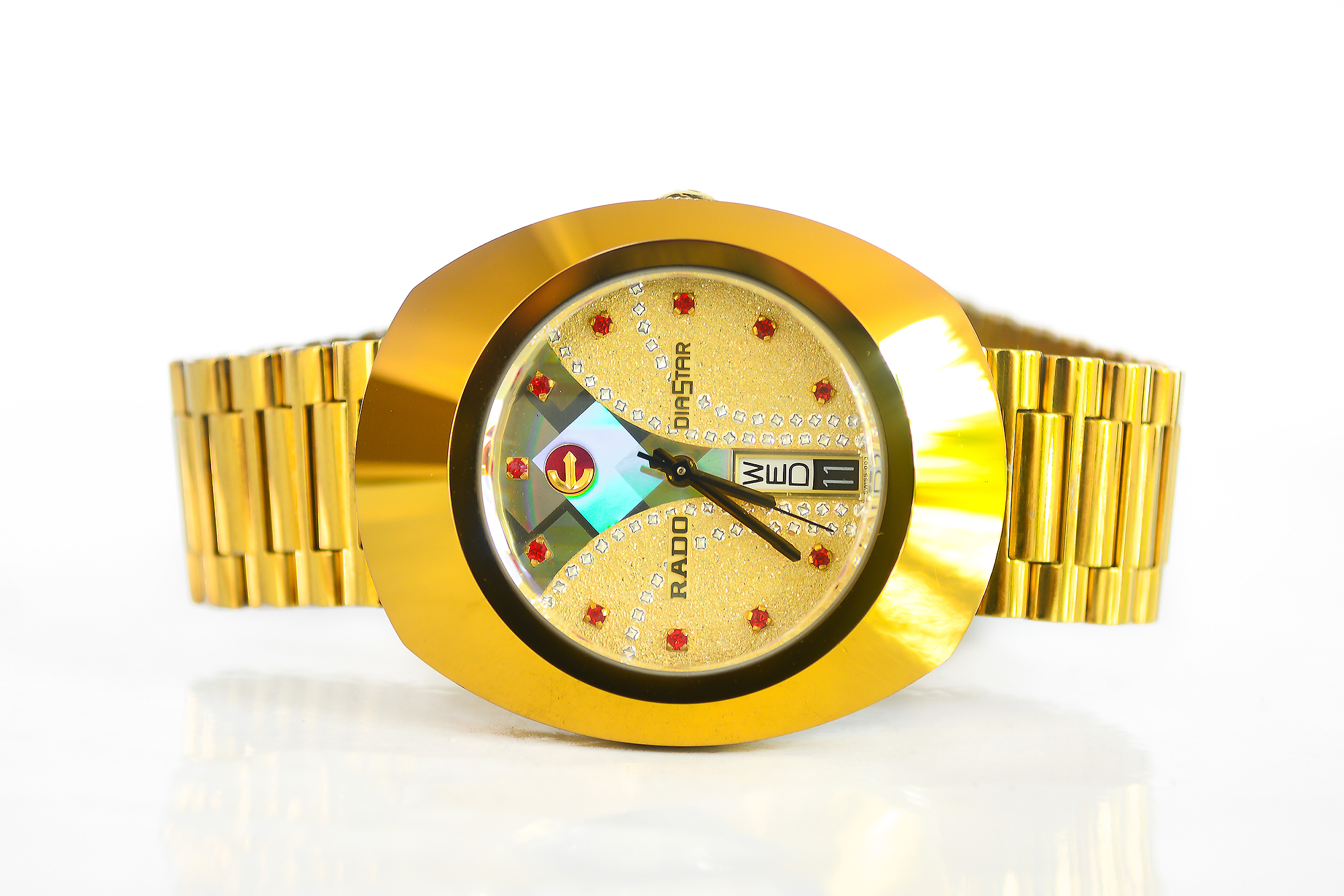 Rado Diastar เรือนทอง หน้าน้ำพุ พลอยแดง รุ่นใหม่ (Sold)