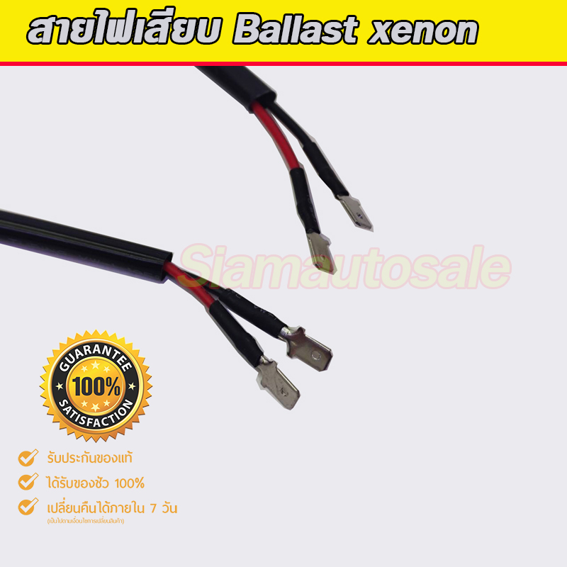 สายไฟเสียบบัลลาตส์ xenon เพื่อทำให้ได้หลายสายเป็นหางปลา คุณภาพอย่างดี จำนวน 2 เส้น