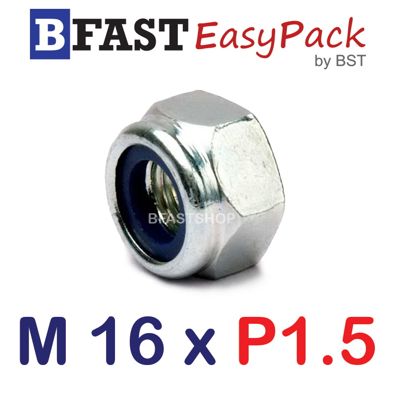 หัวน็อตล็อค M16 x P1.5 ขอบ 24 (4 ตัว/ถุง)