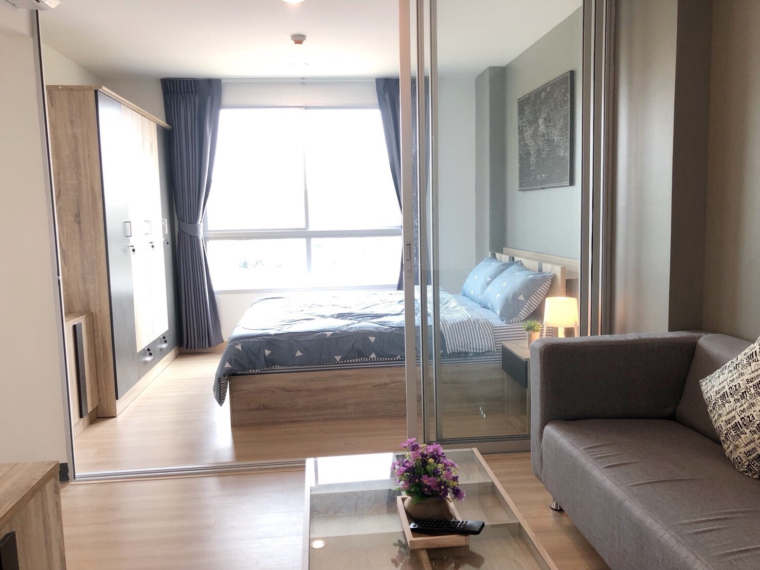 ให้เช่า Condo The Niche id Serithai คอนโด เดอะนิช ไอดี เสรีไทย 1 ห้องนอน 1 ห้องน้ำ ตึก B ชั้น 4 วิวเมือง