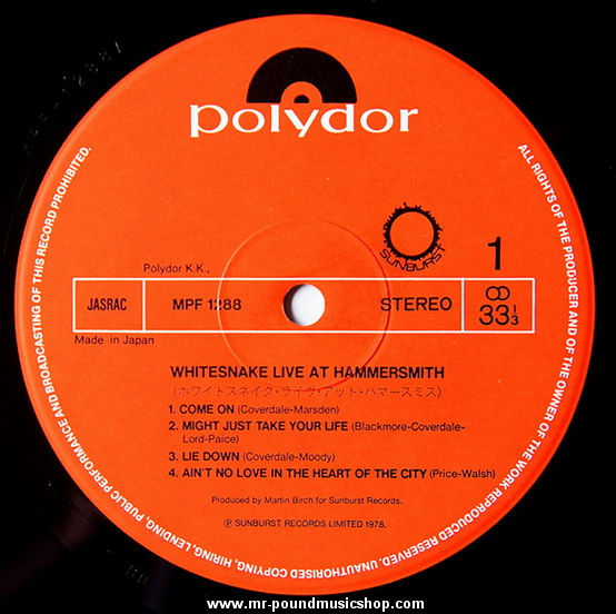 Whitesnake - Live At Hammersmith