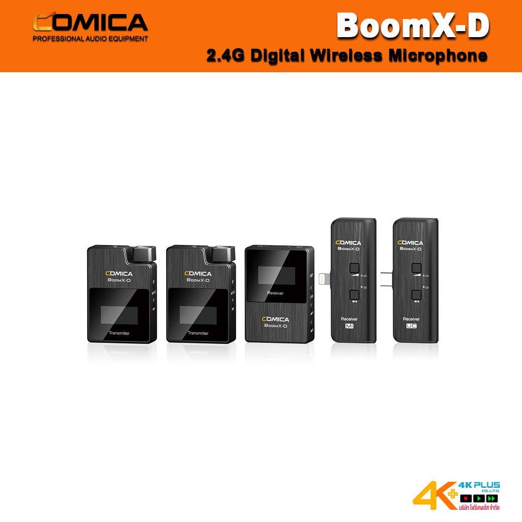 BoomX-D Comica 2.4G Digital 1-Trigger-2 Wireless Microphone