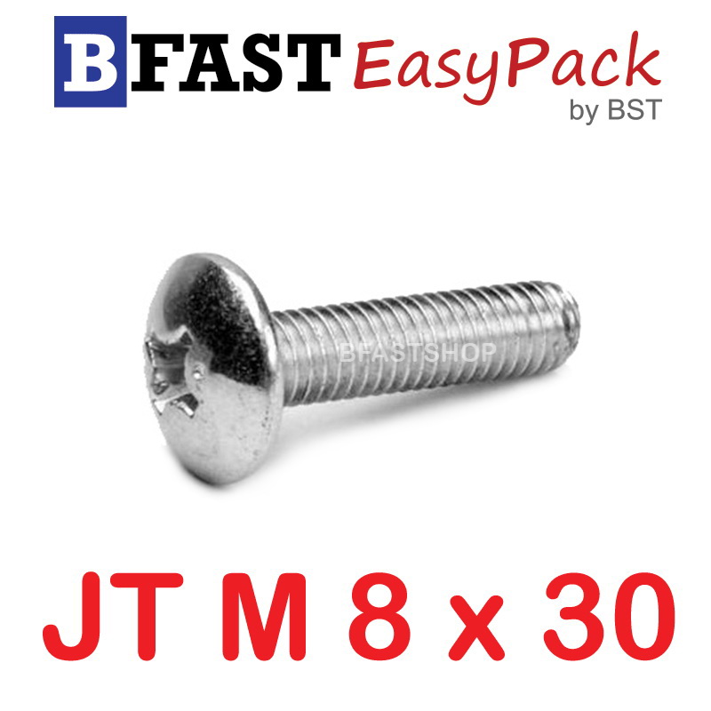 สกรูสแตนเลส SUS JT M8 x 30 (1 ตัว/ถุง)