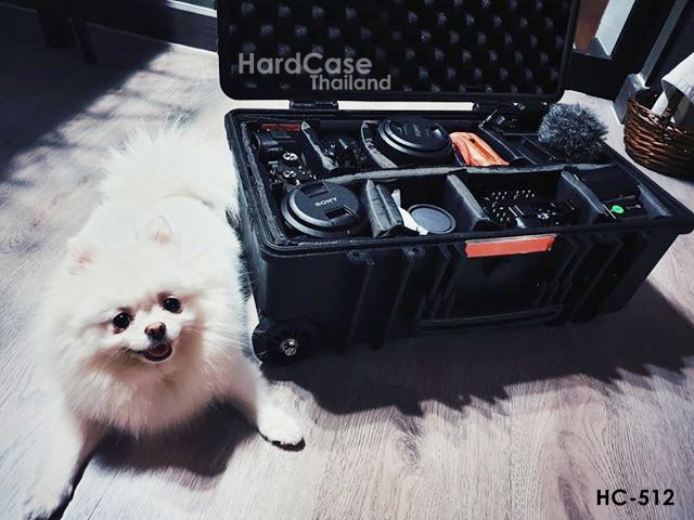 กระเป๋ากล้อง Hardcase ล้อลาก HARZ รุ่น HC-512 สีดำ ไส้ตีนตุ๊กแก Divider