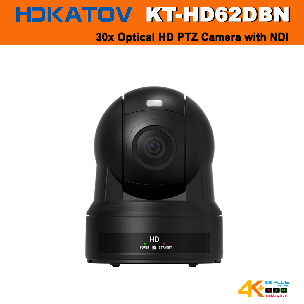 HDKATOV KT-HD62DBN 30x Optical HD PTZ Camera AI Tracking with NDI ประกันศูนย์ 1 ปี