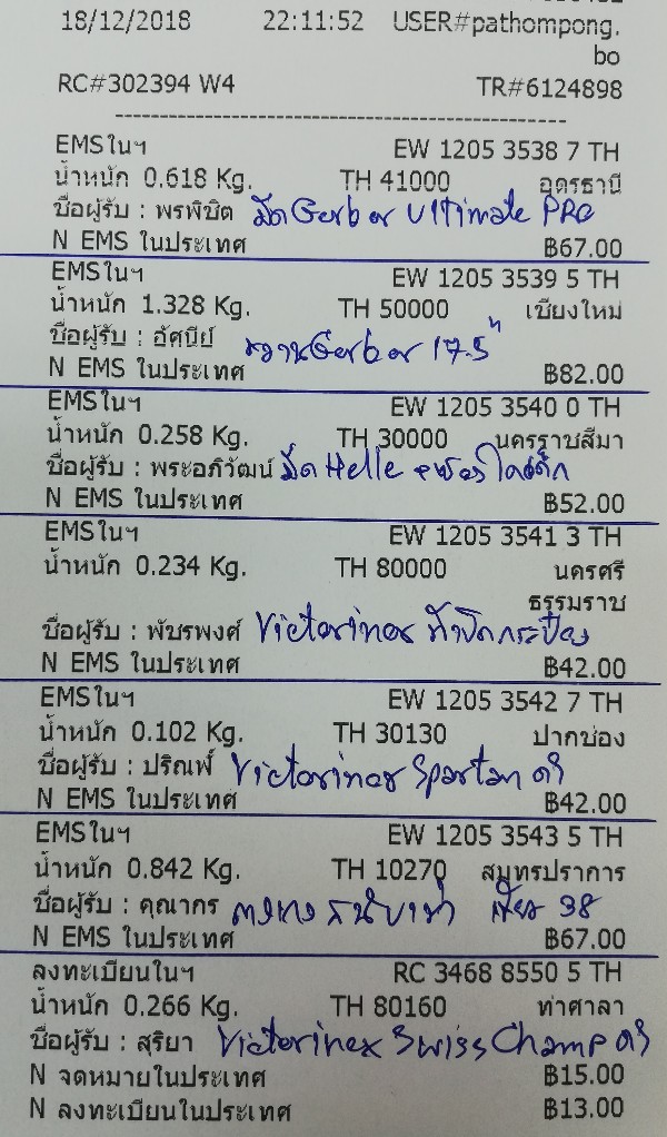 ใบเสร็จฯ ธันวาคม​ 2561