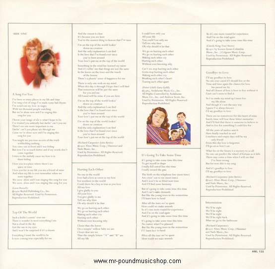 Carpenters - A Song For You